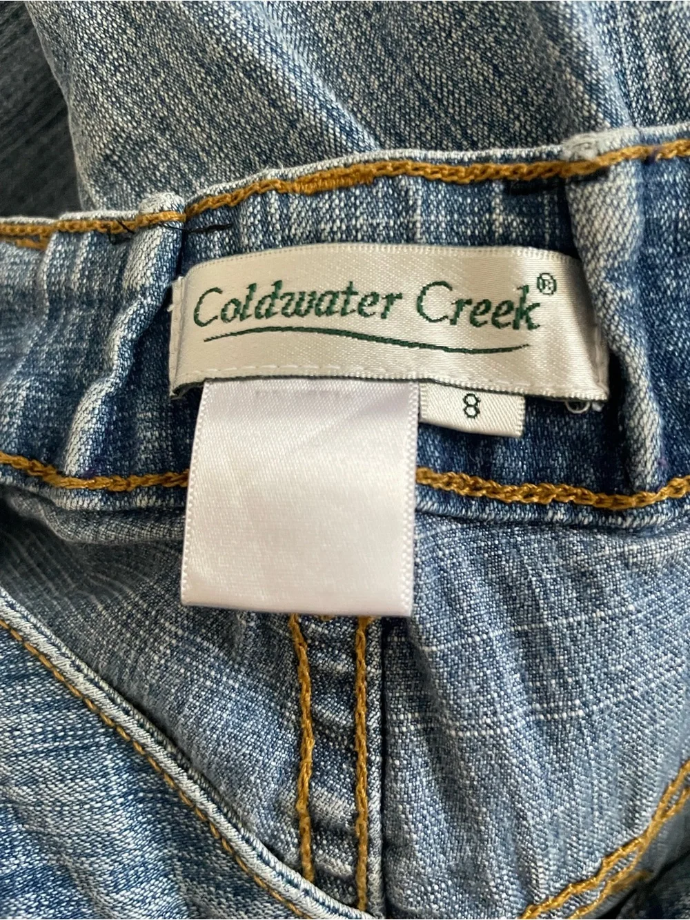 Vintage Coldwater Creek Embroidered Floral Rose Jeans Size 8 Boho Y2K